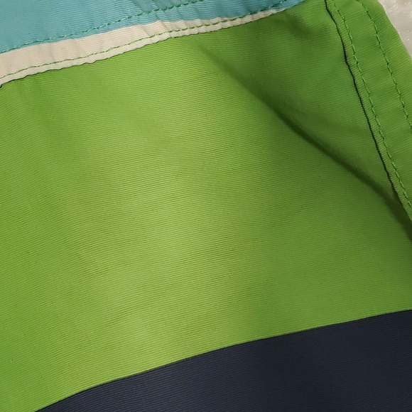 Patagonia Men Board Shorts Size 34 Striped Zipper Pocket Swim Surf Beach READ - Picture 5 of 14